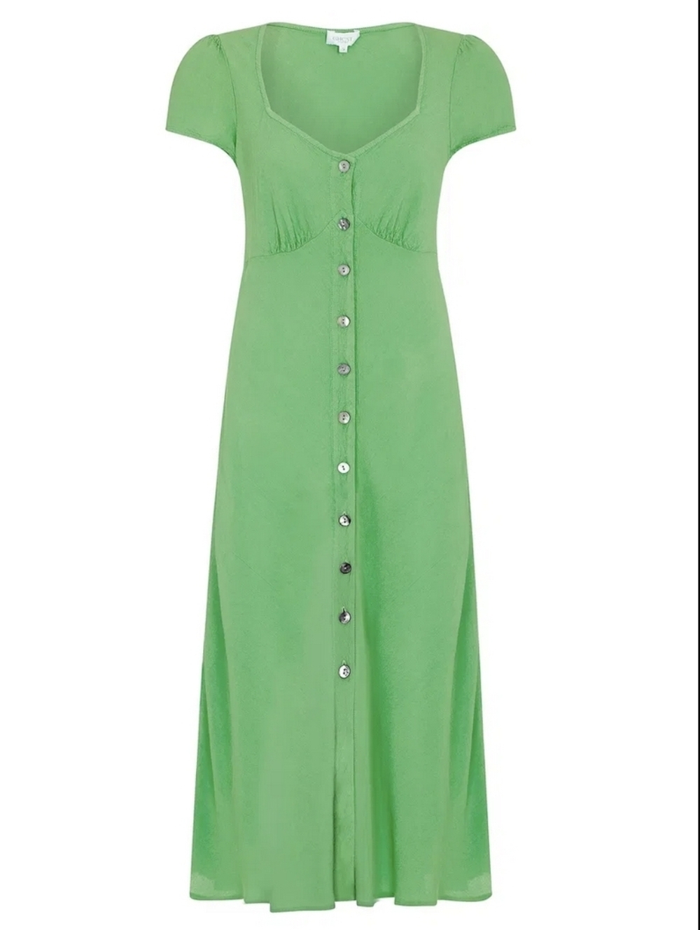 Ghost London Green Buttonup Midi Dress